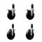 Service Caster 5'' Soft Rubber Swivel 1-1/4'' Expanding Stem Caster Set 2 Total Lock Brakes, 4PK SCC-EXTTL20S514-SRS-2-S-2-114 - alternate 1